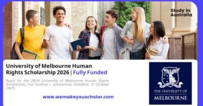 University of Melbourne campus with international students studying under trees