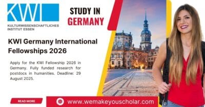 Postdoctoral researcher employed at KWI Germany under fully funded international humanities fellowship 2026
