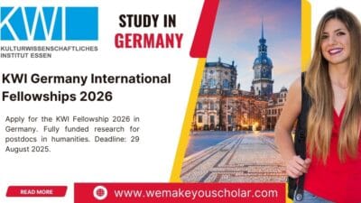 Postdoctoral researcher employed at KWI Germany under fully funded international humanities fellowship 2026
