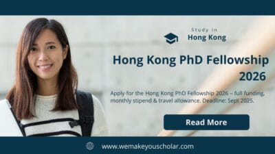 PhD student securing Hong Kong PhD Fellowship 2026/2027 in a prestigious university with full funding and travel grant.