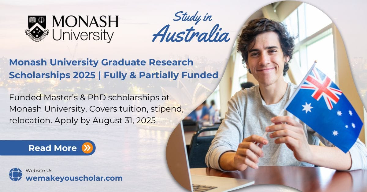 Monash PhD student working on sustainability research in AI lab under 2025 Graduate Research Scholarship funding program.
