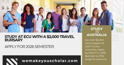 Foreign students at Edith Cowan University campus sponsored by ECU Travel Scholarship 2026