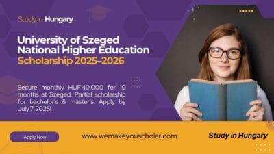 International student smiling at Szeged campus under University of Szeged National Higher Education Scholarship 2025–2026