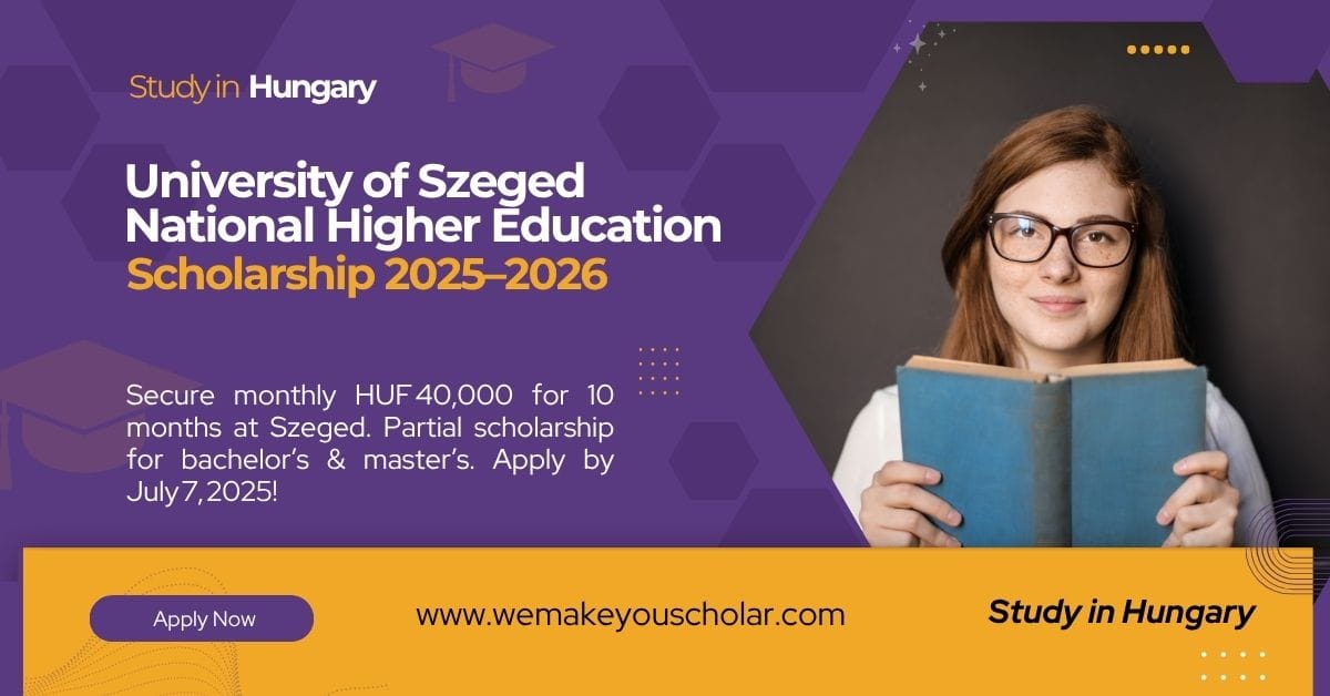International student smiling at Szeged campus under University of Szeged National Higher Education Scholarship 2025–2026