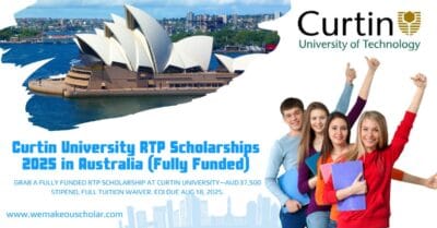Curtin University research student in lab with RTP scholarship funding