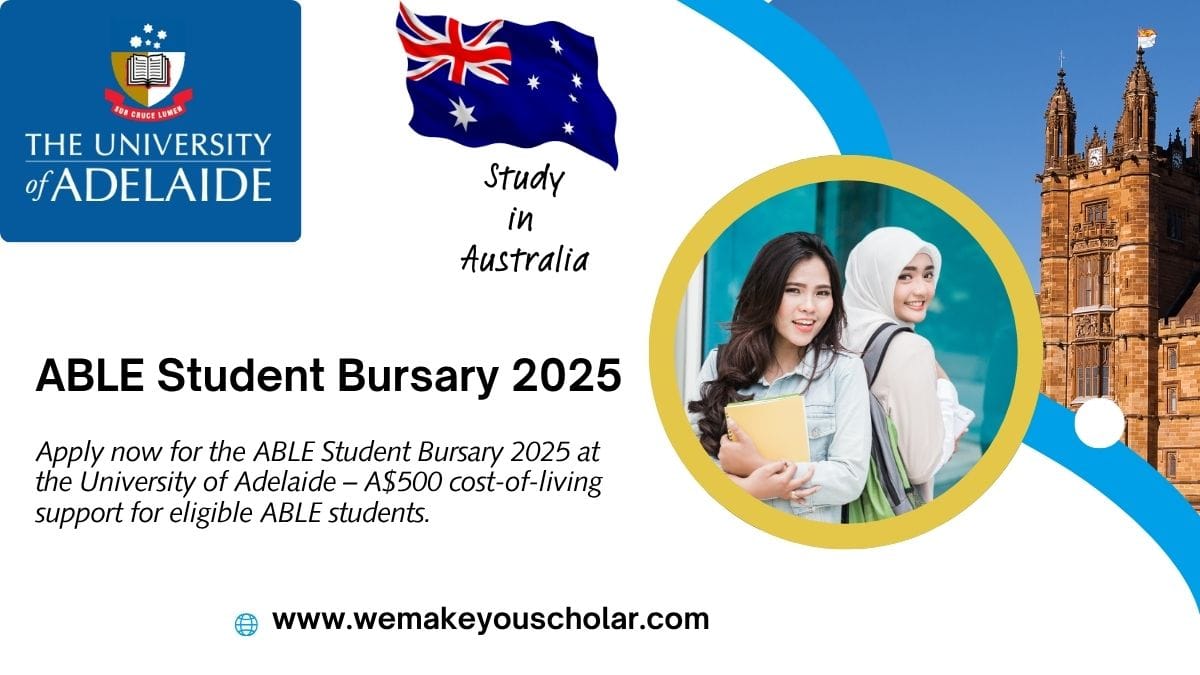 ABLE Student Bursary 2025 – University of Adelaide
