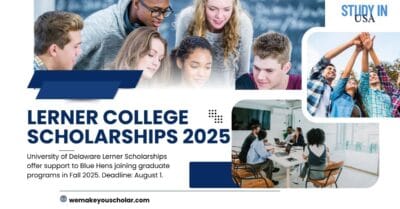 UD Lerner College Scholarships 2025 offer 20% tuition waiver to current students and alumni pursuing graduate studies this fall