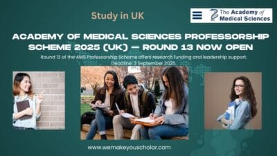 AMS Professorship Scheme 2025 UK – Apply Now for Funding Medical Research