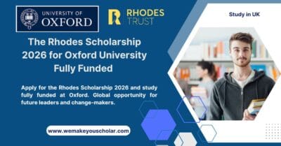 Rhodes Scholars standing at Rhodes House, University of Oxford, UK