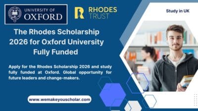 Rhodes Scholars standing at Rhodes House, University of Oxford, UK