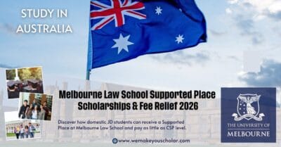 JD student awarded Melbourne Law School Supported Place scholarship to offset fees