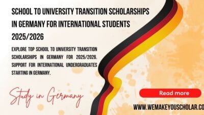 School to University Transition Scholarships in Germany 2025 for International Students