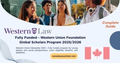 Western Union Foundation Global Scholars Program 2025 application