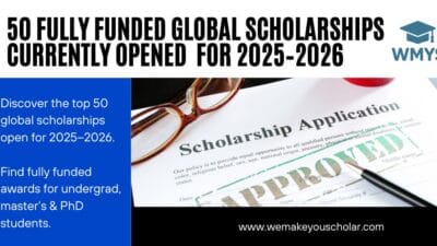 Top 50 scholarships currently open for 2025 international students