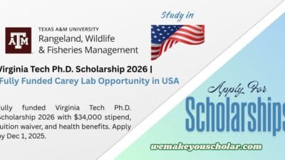Virginia Tech Ph.D. Scholarship 2026 Carey Lab research opportunity