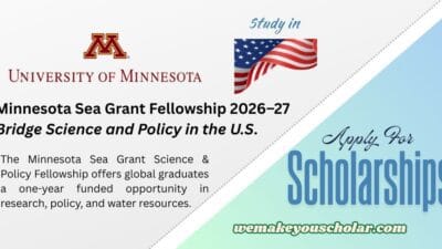 Minnesota Sea Grant Science & Policy Fellowship 2026–2027 at University of Minnesota