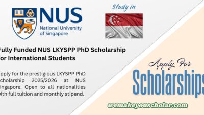 Lee Kuan Yew School of Public Policy PhD Scholarship 2025 at NUS Singapore
