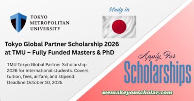 International students at Tokyo Metropolitan University under the Global Partner Scholarship.