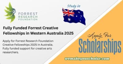 Forrest Research Foundation Creative Fellowship in Perth, Australia