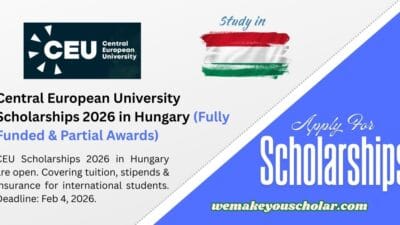 Central European University Scholarships 2026 in Hungary