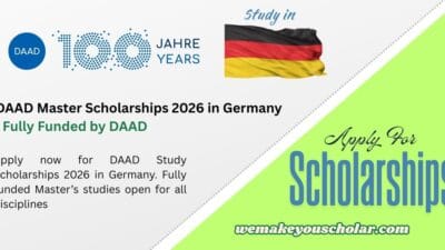 DAAD Study Scholarships 2026 – Fully Funded Master Studies in Germany