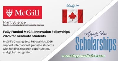 McGill University Chwang-Seto Innovation Fellowships 2026 for International Students