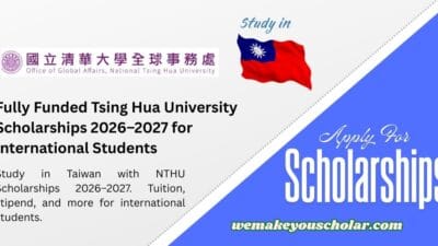 Tsing Hua University Taiwan Scholarships 2026–2027