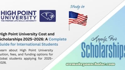 High Point University cost campus aerial view in North Carolina