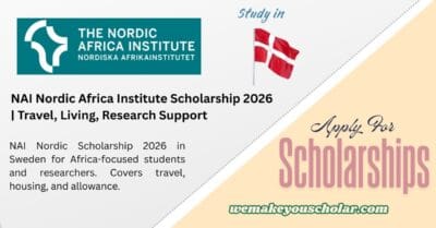 Nordic Scholarship Programme 2026 at Nordic Africa Institute Sweden