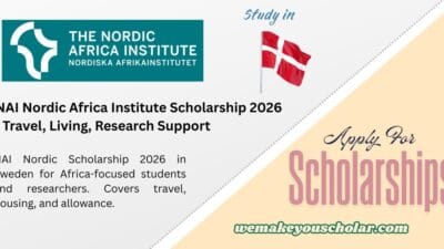 Nordic Scholarship Programme 2026 at Nordic Africa Institute Sweden