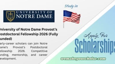 University of Notre Dame Provost’s Postdoctoral Fellowship 2026