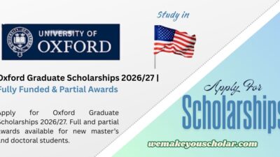 Oxford Graduate Scholarships 2026/27 – Fully Funded Opportunities