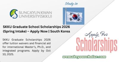Sungkyunkwan University SKKU Graduate School Scholarships 2026 Campus View