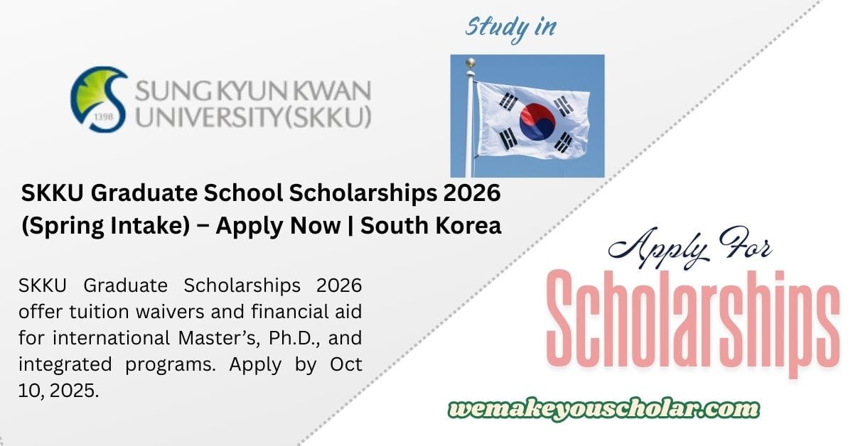 Sungkyunkwan University SKKU Graduate School Scholarships 2026 Campus View