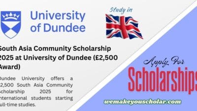 University of Dundee South Asia Community Scholarship 2025