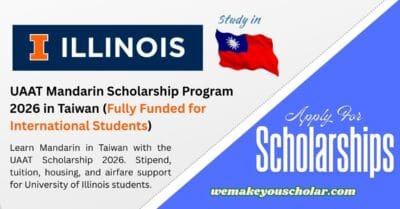 UAAT Mandarin Scholarship 2026 in Taiwan for Illinois Students