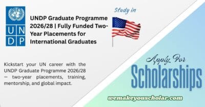 UNDP Graduate Programme 2026/28 — international graduates working on sustainable development