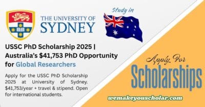 USSC PhD Scholarship 2025 University of Sydney for international students