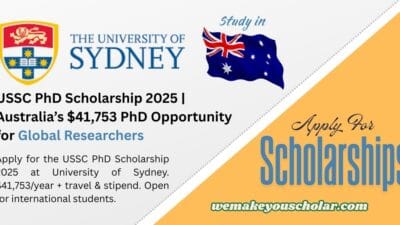 USSC PhD Scholarship 2025 University of Sydney for international students