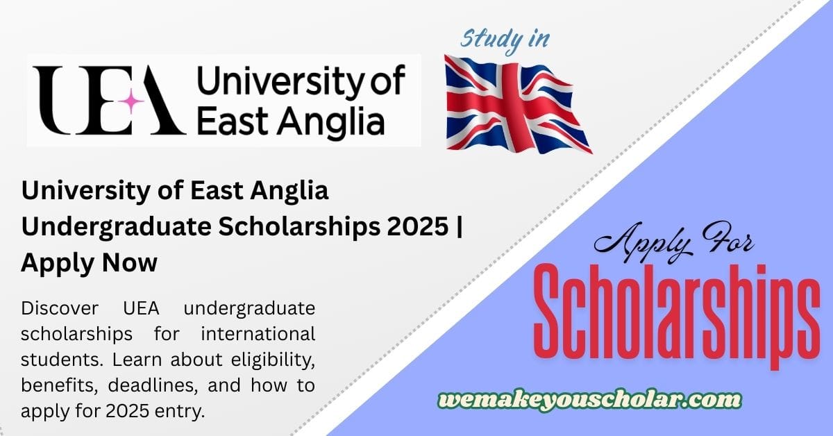 UEA undergraduate scholarships 2025 for international students