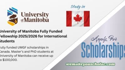 University of Manitoba Graduate Fellowship UMGF for international students