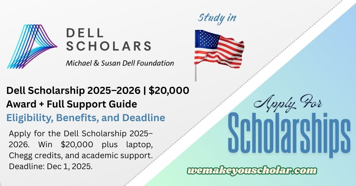 Dell Scholarship student using a laptop provided by the program