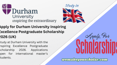 Durham University Inspiring Excellence Postgraduate Scholarship 2026 for International Students