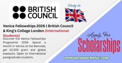 Venice Biennale British Pavilion student fellows Venice 2026