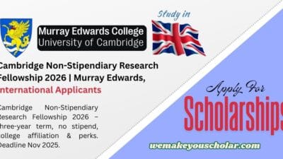 Cambridge University research fellowship 2026