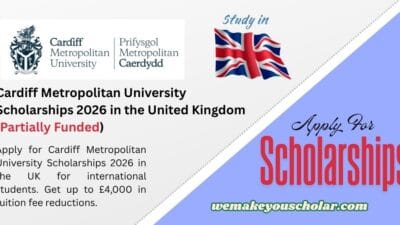 Cardiff Metropolitan University Scholarships 2026 for International Students