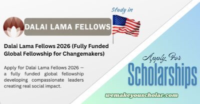 Dalai Lama Fellows 2026 Global Fellowship