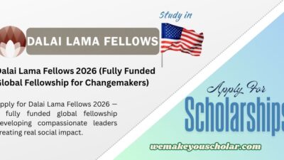 Dalai Lama Fellows 2026 Global Fellowship