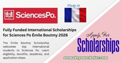 Sciences Po Paris campus – emblem of Émile Boutmy Scholarship