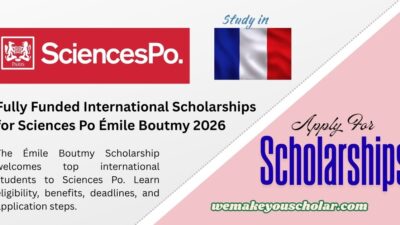 Sciences Po Paris campus – emblem of Émile Boutmy Scholarship
